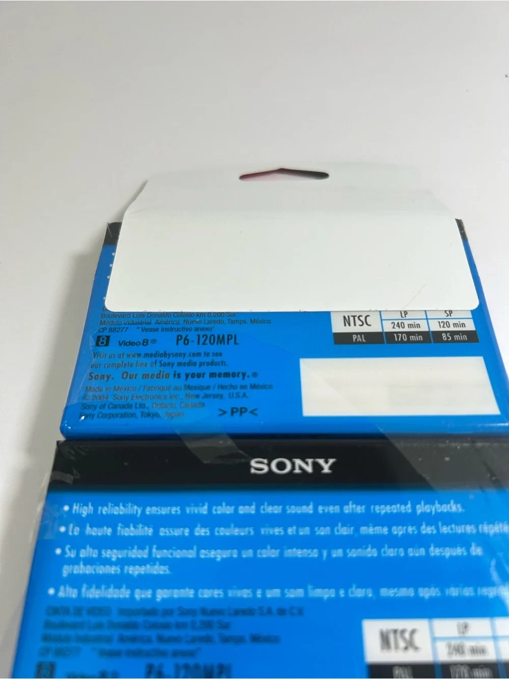 Sony 8mm 120 Minute Video 8 MP Standard Video Tapes 3 Pack NEW